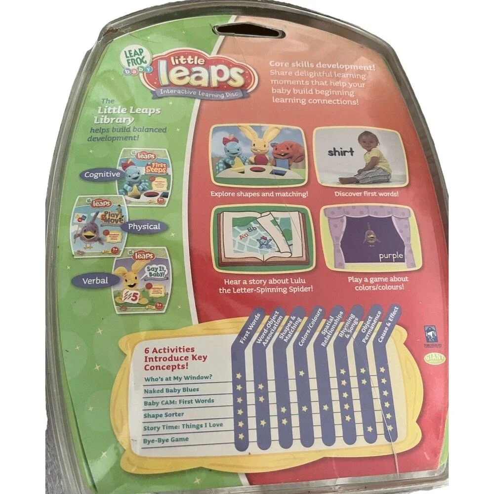 Vintage '06 LeapFrog Little Leaps Learning Disc Lot of 3 NEW SEALED Baby Toddler